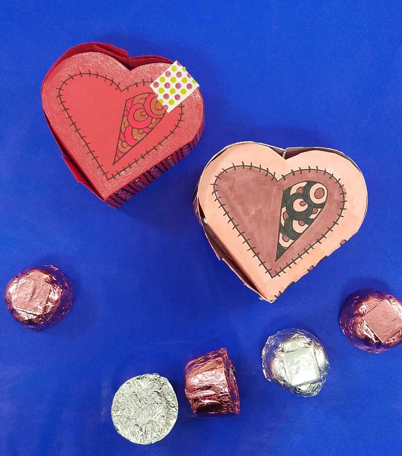 Origami heart box