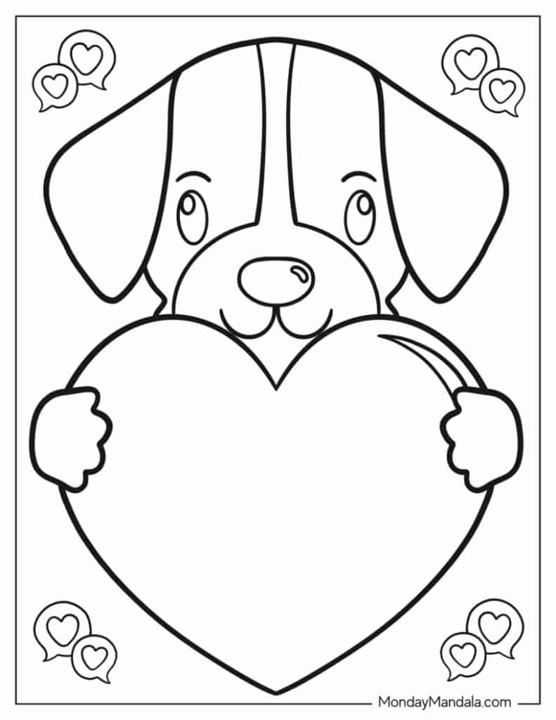 Heart coloring pages free pdf printables