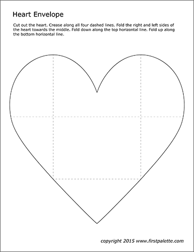 Heart envelope template free printable templates coloring pages