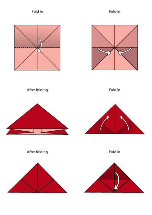 Easy origami instructions â heart bookmark