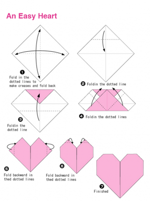 Origami easy heart