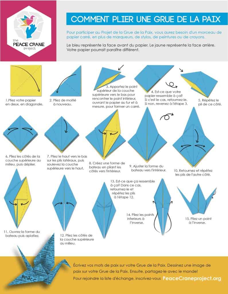 Folding guides â peace crane project