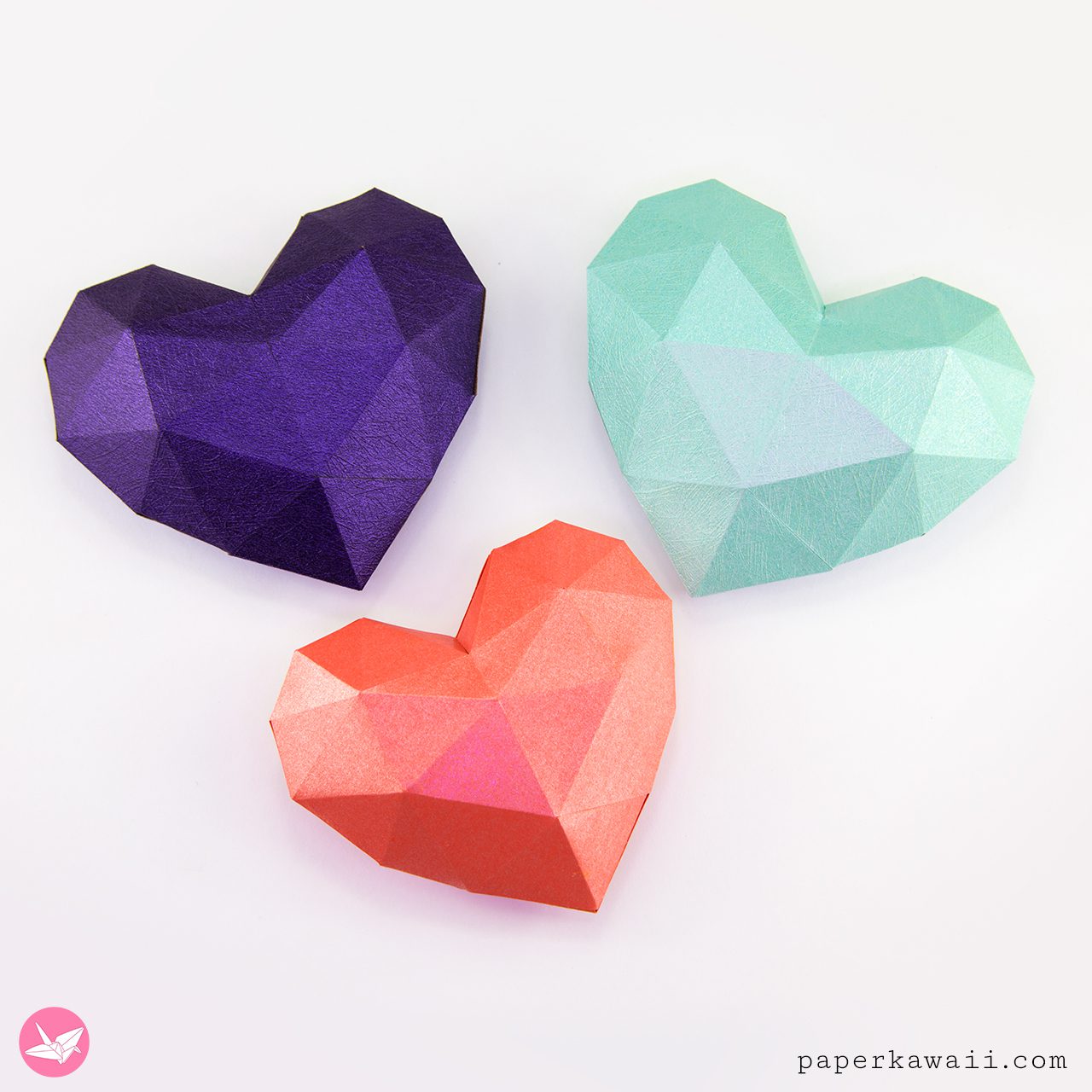 Origami hearts