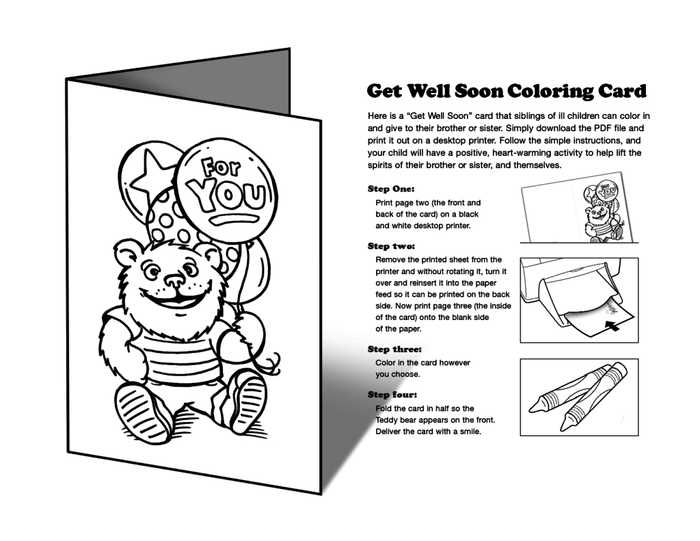 Get well soon coloring pages printable