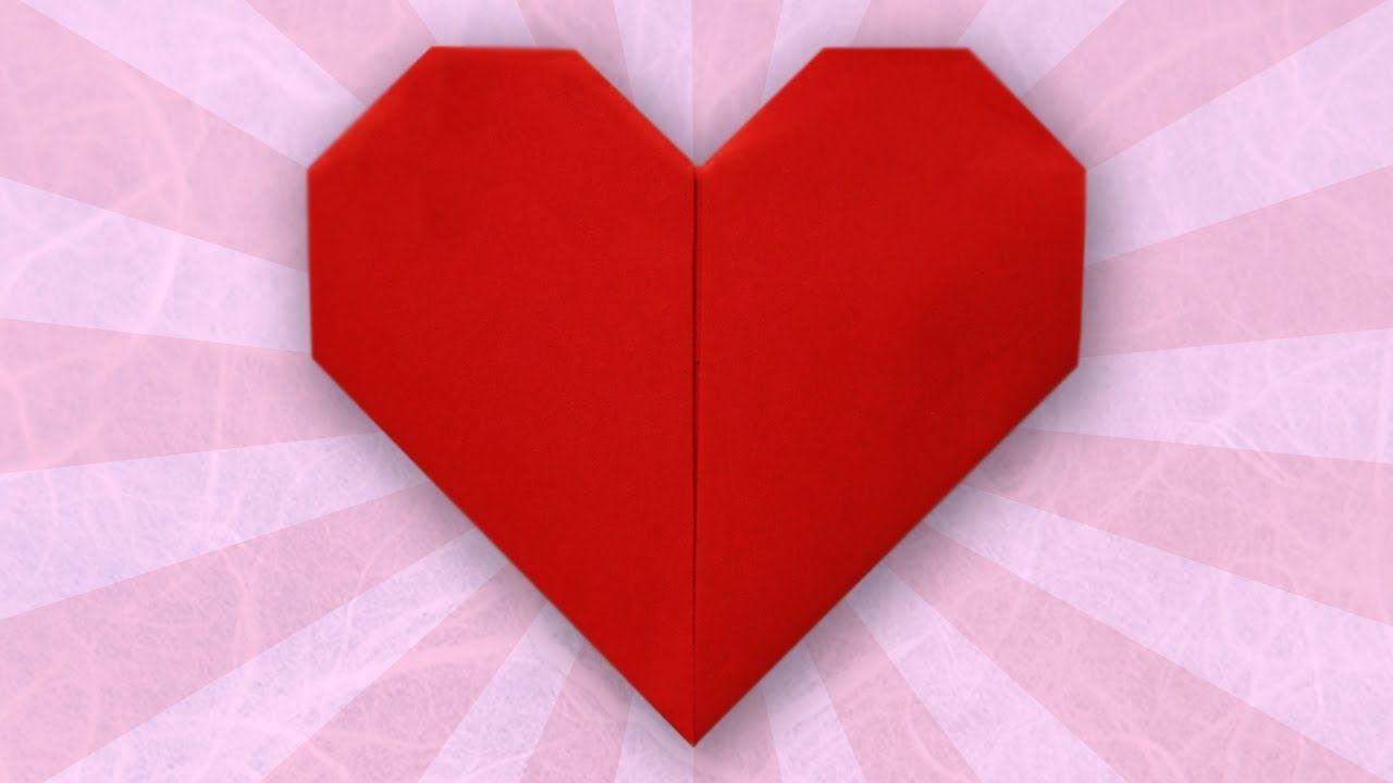 Origami heart folding instructions