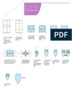 Origami heart instructions top view top view side view side view pdf