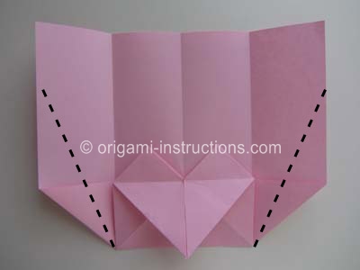 Origami heart envelope folding instructions
