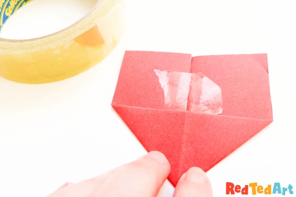 Easy origami heart bookmarks