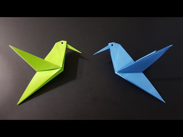 Origami hummingbird tutorial easy paper origami for kids beginners