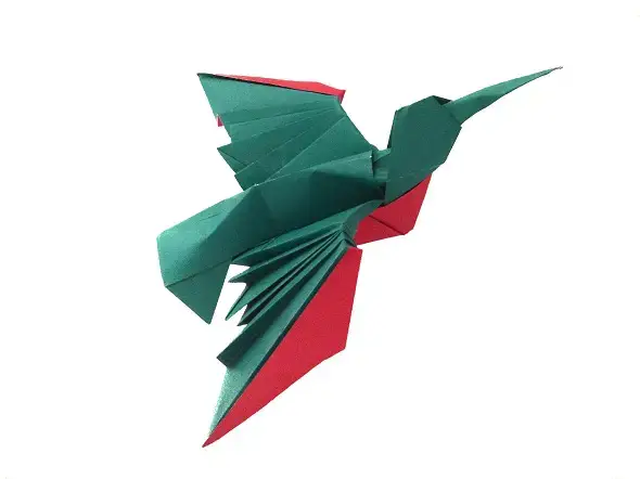 Somebody requested an origami hummingbird