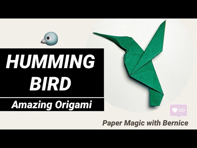 How to fold a paper huingbird beautiful paper huingbird origai huingbird tutorial