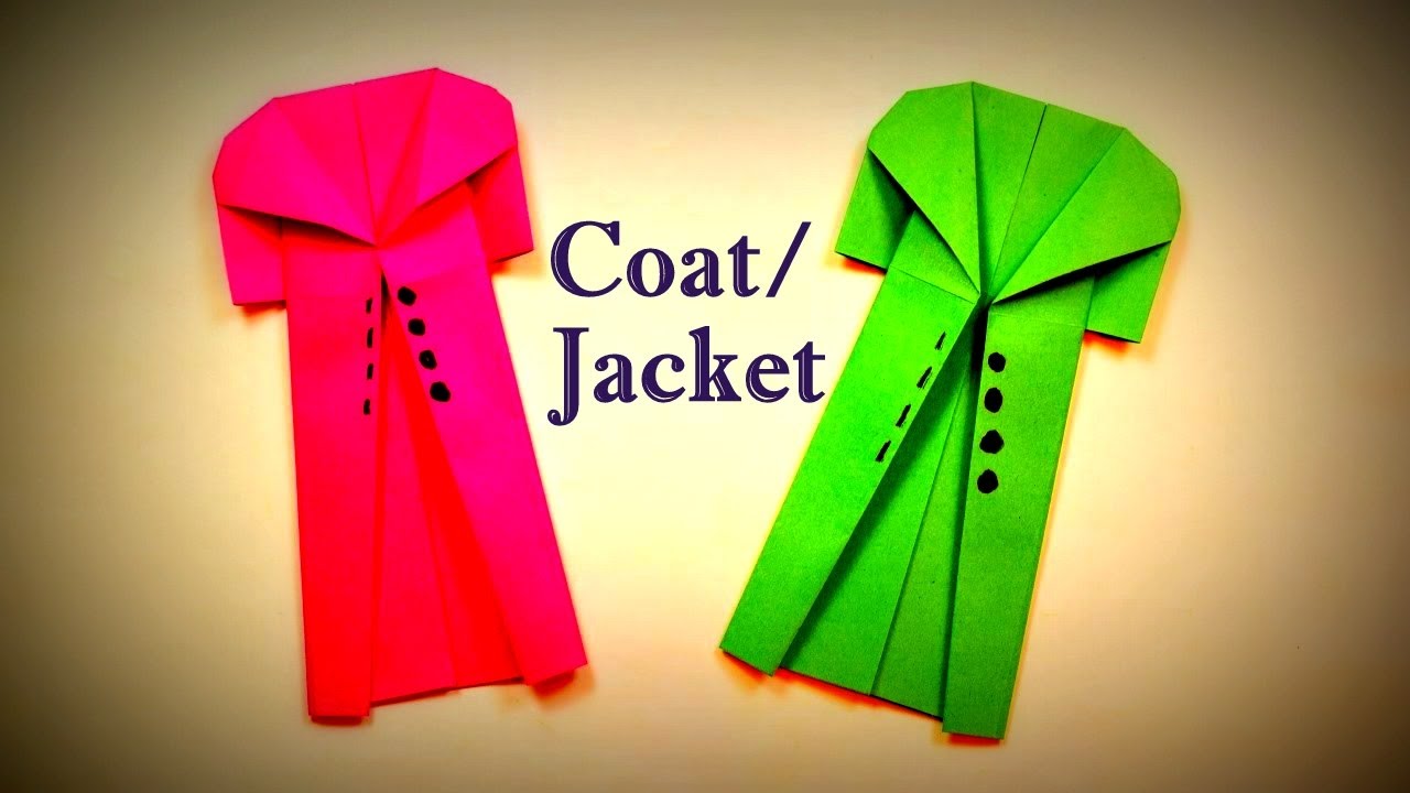 Origami coat paper coat paper jacket how to make an origami coat craft idea