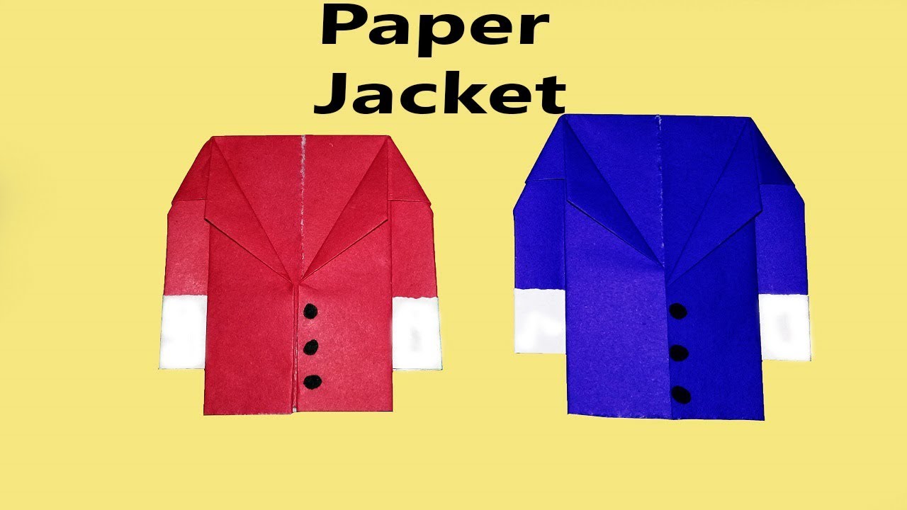 How to making new origami jacket from color paper make suit coat easy diy paper