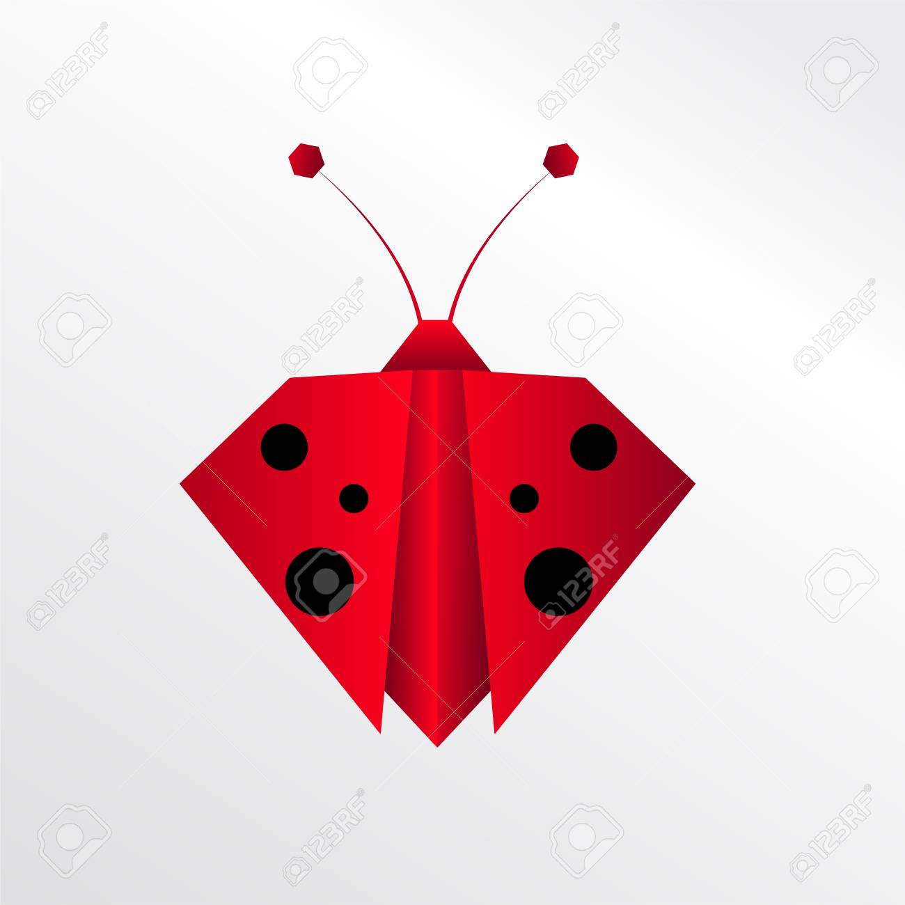 Origami ladybug royalty free svg cliparts vectors and stock illustration image