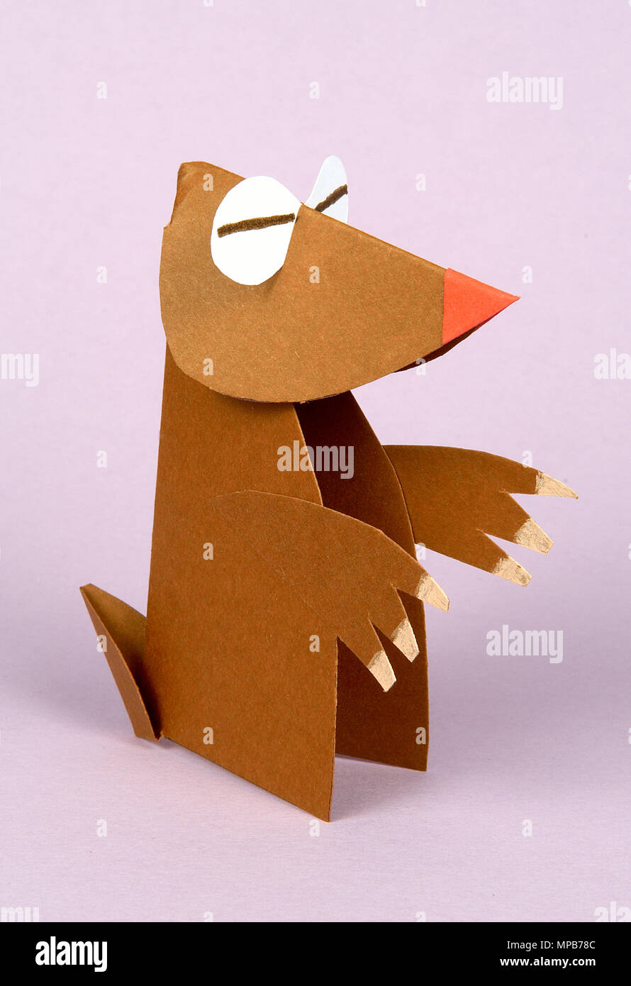 A mole made with paperorigami stock photo