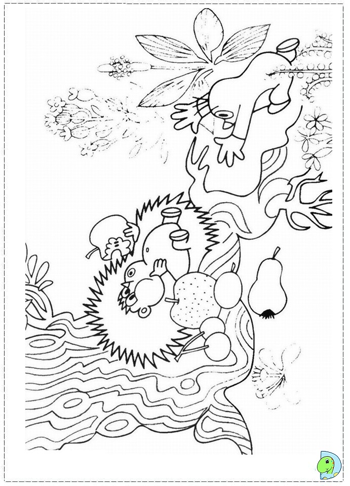 The mole krtek coloring page