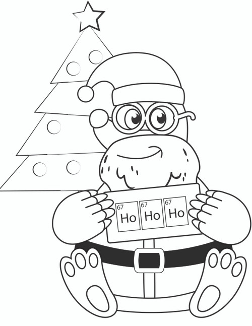 M is for mole coloring book page