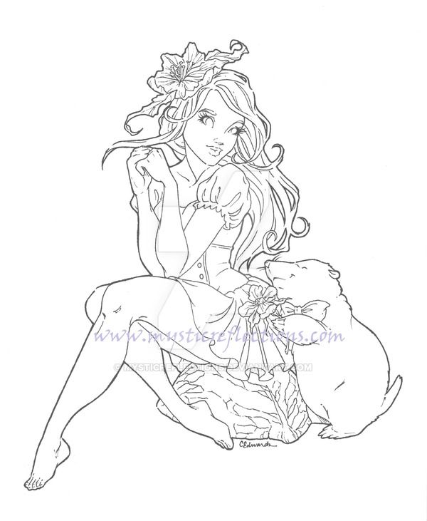 Marry the mole ink sketch coloring pictures married