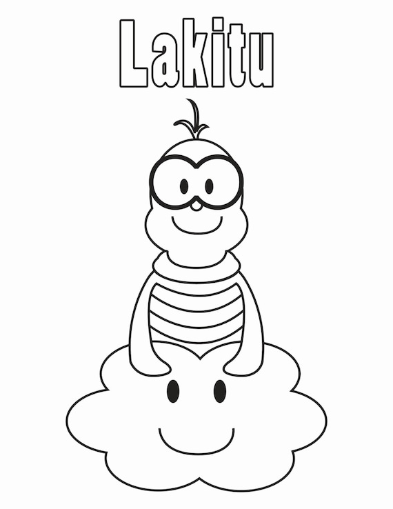 Mario friends coloring book instant download download now