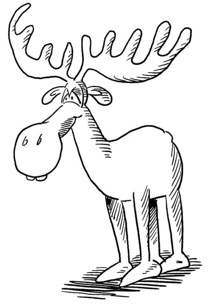 Moose coloring pages for ks pdf printable