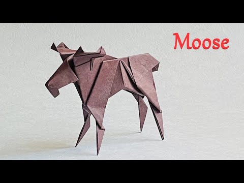 Origami moose revised step by step tutorial