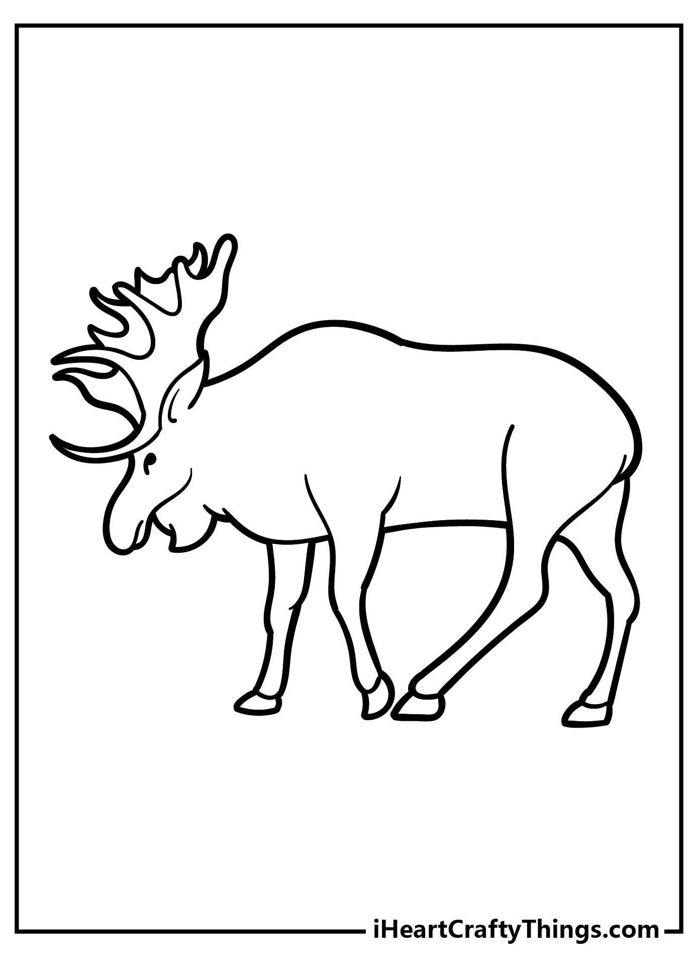 Moose coloring pages free printables