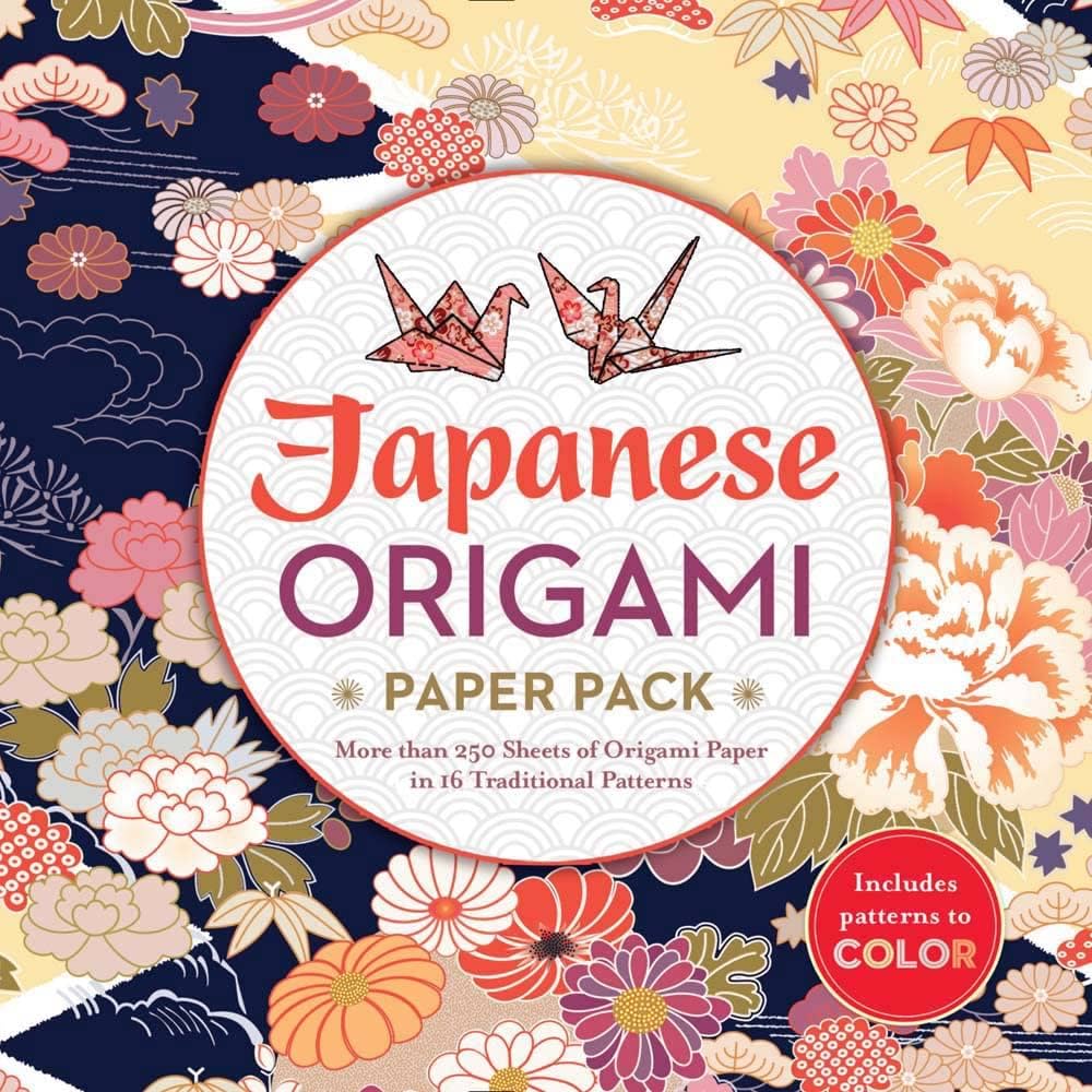 Japanese origami paper pack more than sheets of origami paper in traditional patterns union square co arts crafts sewing