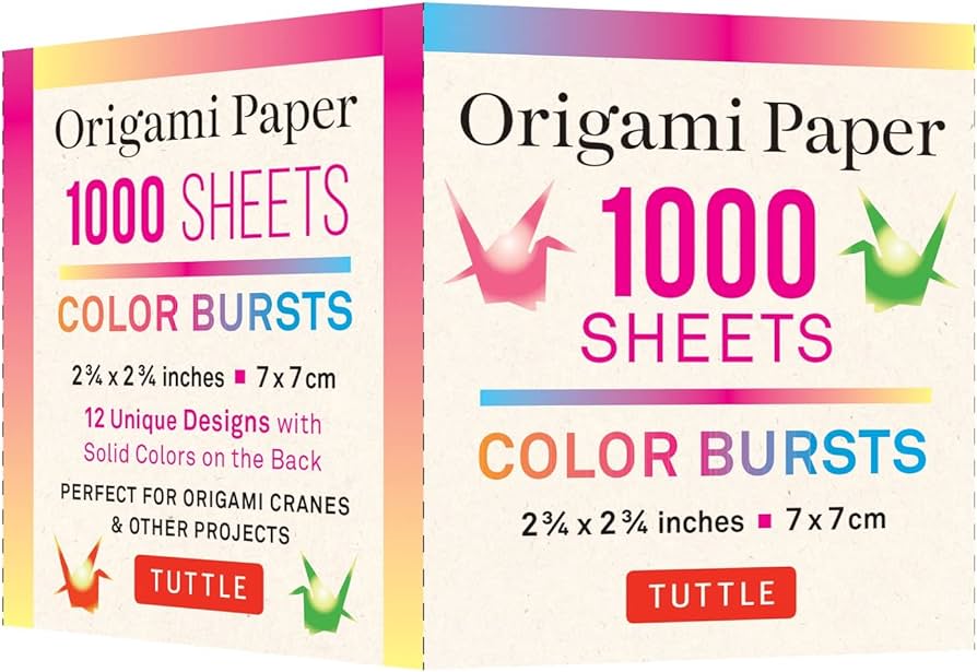 Origami paper color burst sheets in cm unique radial patterns perfect for modular origami tuttle studio books