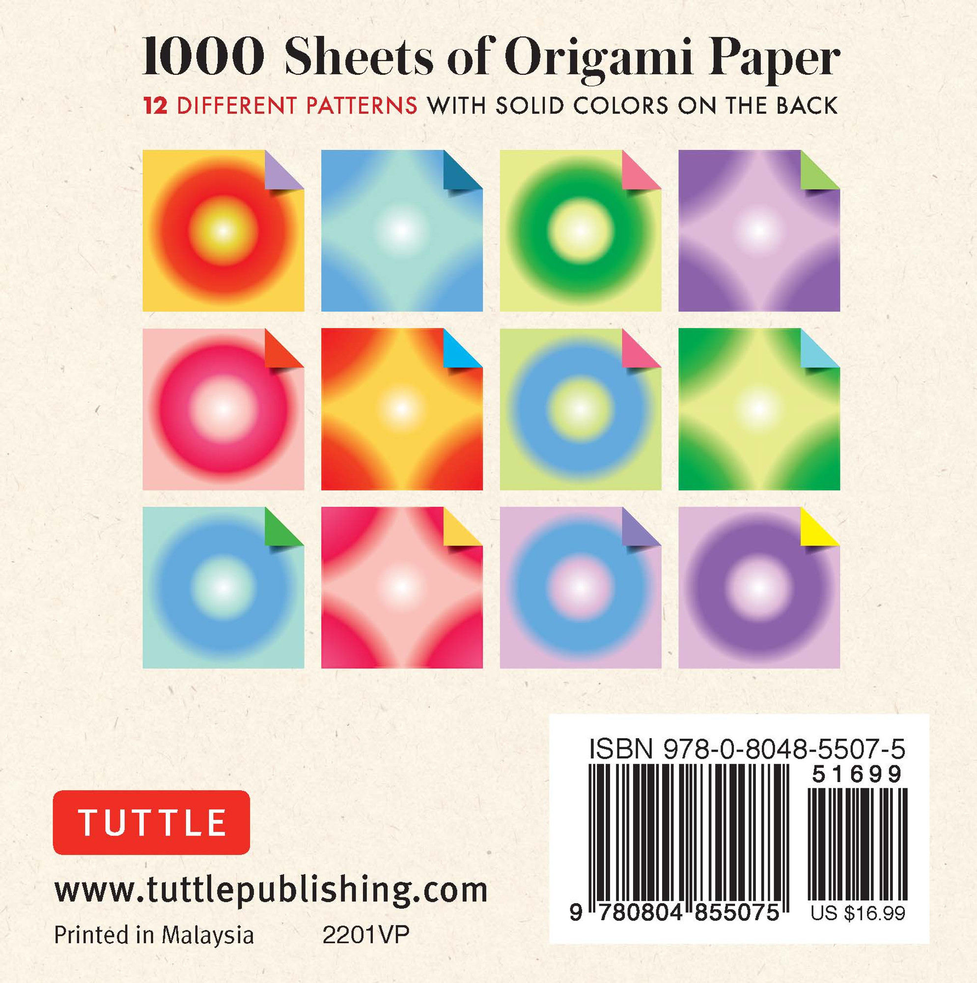 Origami paper color bursts sheets cm