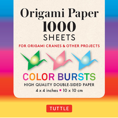 Origami paper color bursts sheets cm tuttle origami paper double