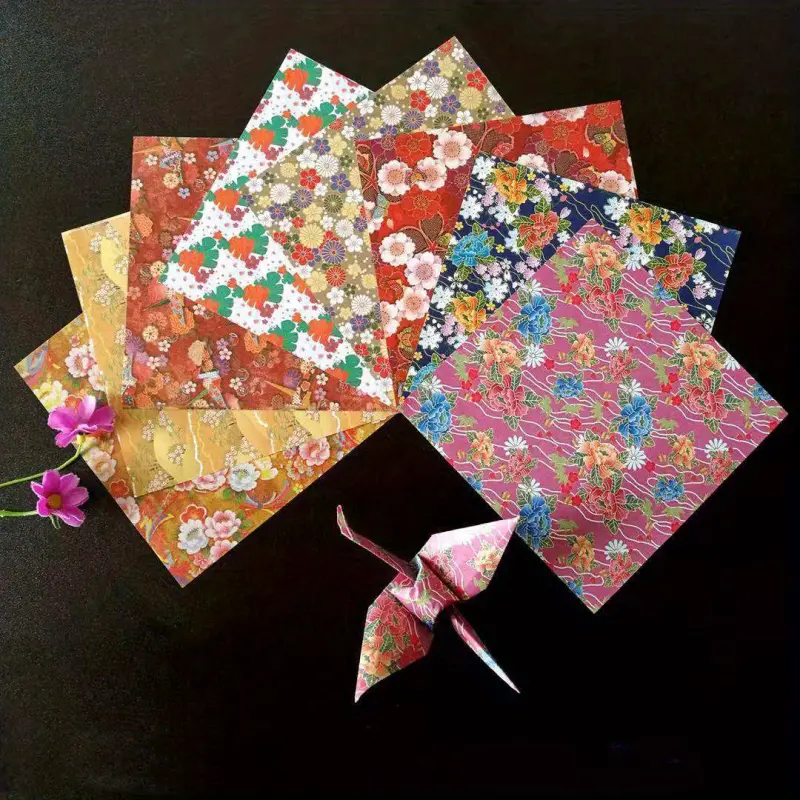 Double sided color printed origami paper patterns double