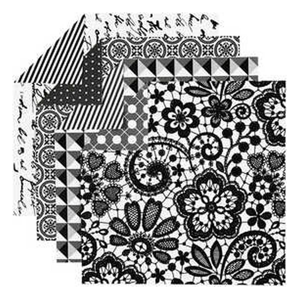 Classic monochrome origami paper cm pack