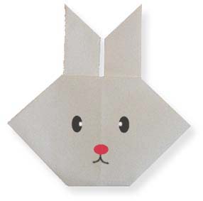 Origami rabbit face