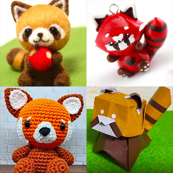 Kawaii red panda crafts