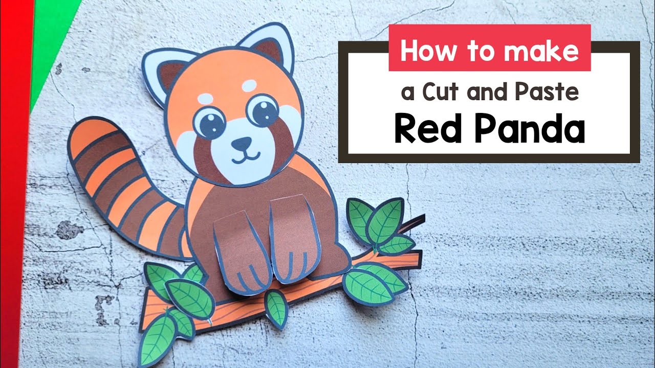 Red panda craft for kids