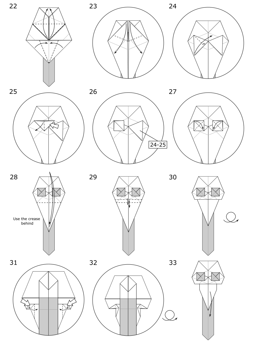 Origami skull bookmark