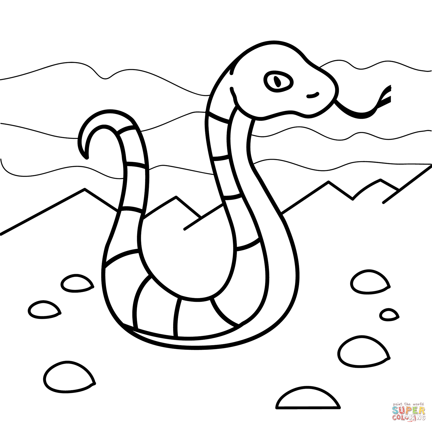 Snake coloring page free printable coloring pages