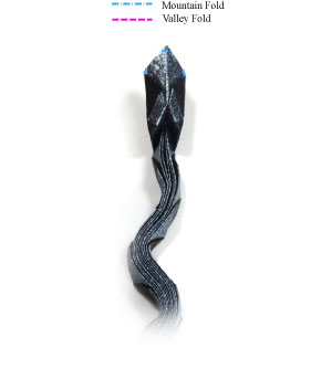 How to make an origami snake page