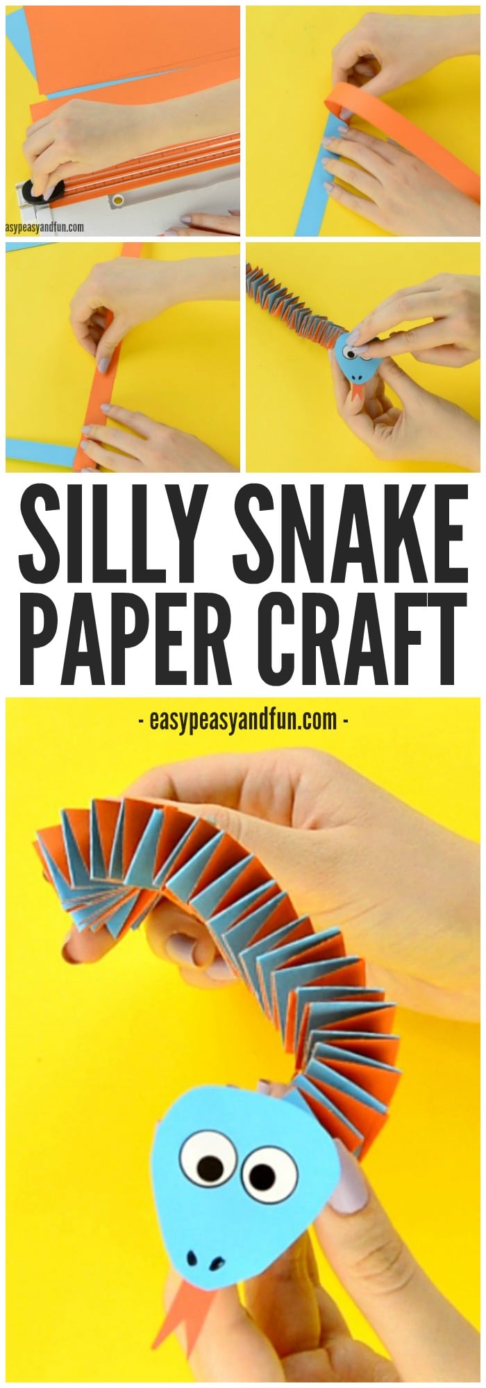Accordion paper snake craft