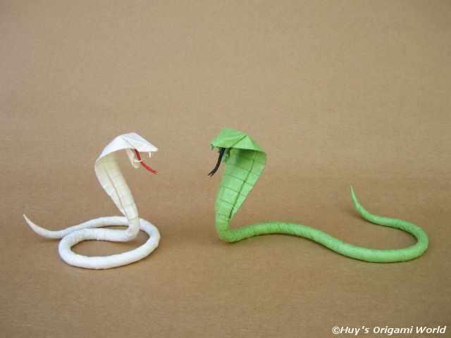 Create lifelike origami snakes
