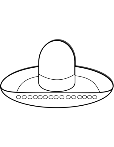 Sombrero hat coloring page free printable coloring pages
