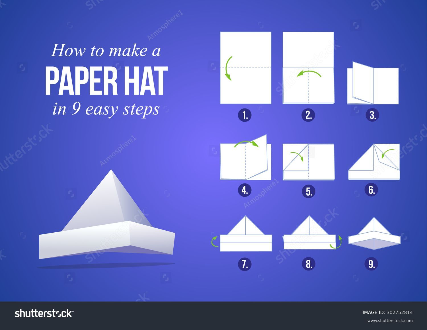 Paper hat instructions images stock photos d objects vectors