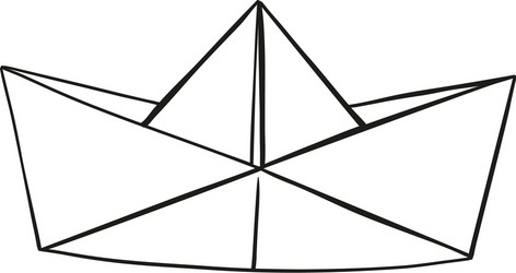 Hat paper origami vector images over