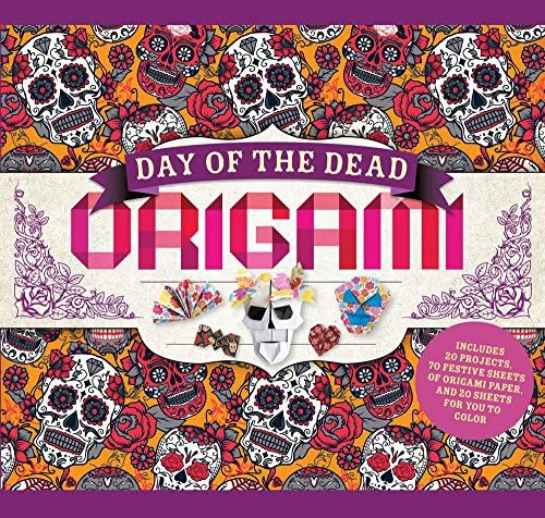 Day of the dead origami includes projects festive sheets of origami paper and sheets for you to color hinkler books books