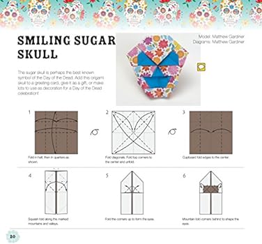Day of the dead origami includes projects festive sheets of origami paper and sheets for you to color hinkler books books