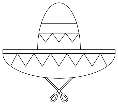 Sombrero coloring page free printable coloring pages
