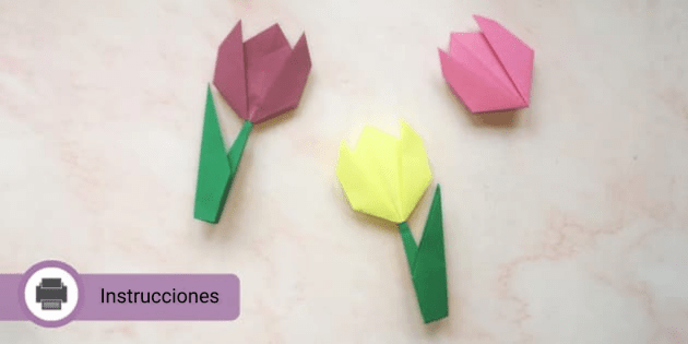 Origami de tulipãn teacher made