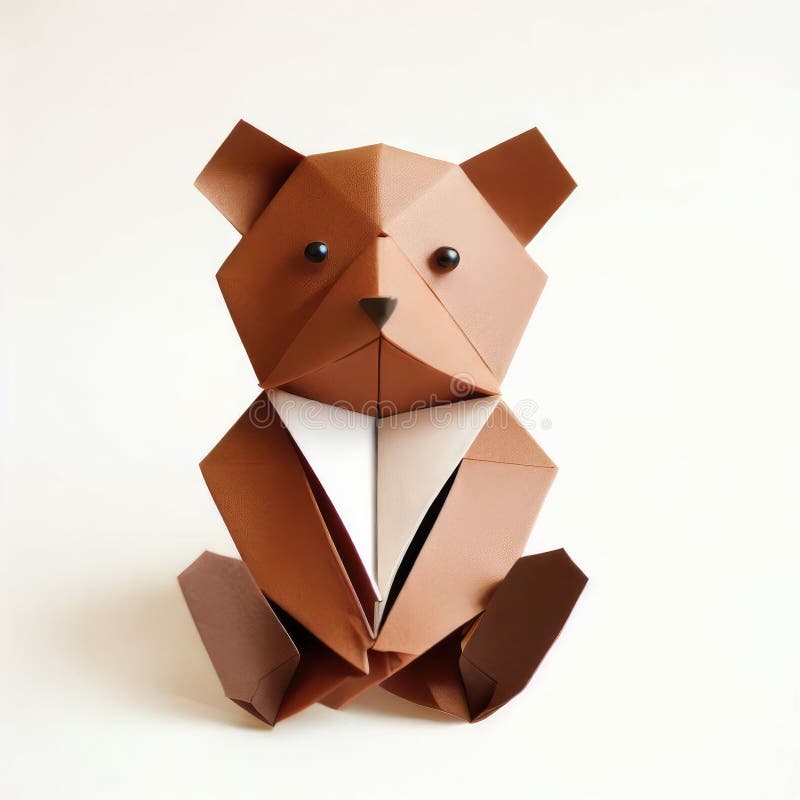 Origami bear stock illustrations â origami bear stock illustrations vectors clipart