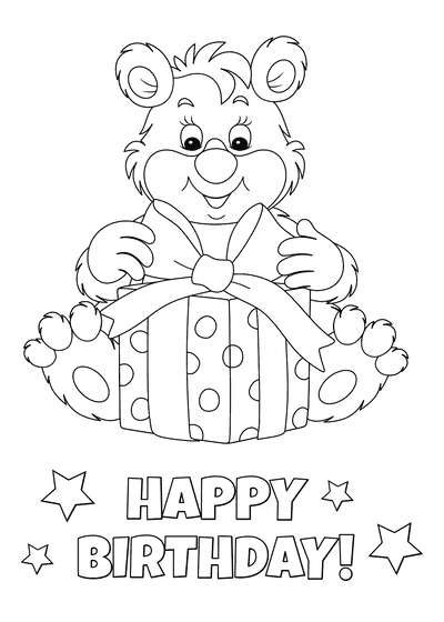 Free happy birthday coloring pages for kids