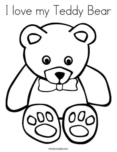 I love my teddy bear coloring page boyama kitabä ayä hayvan boyama